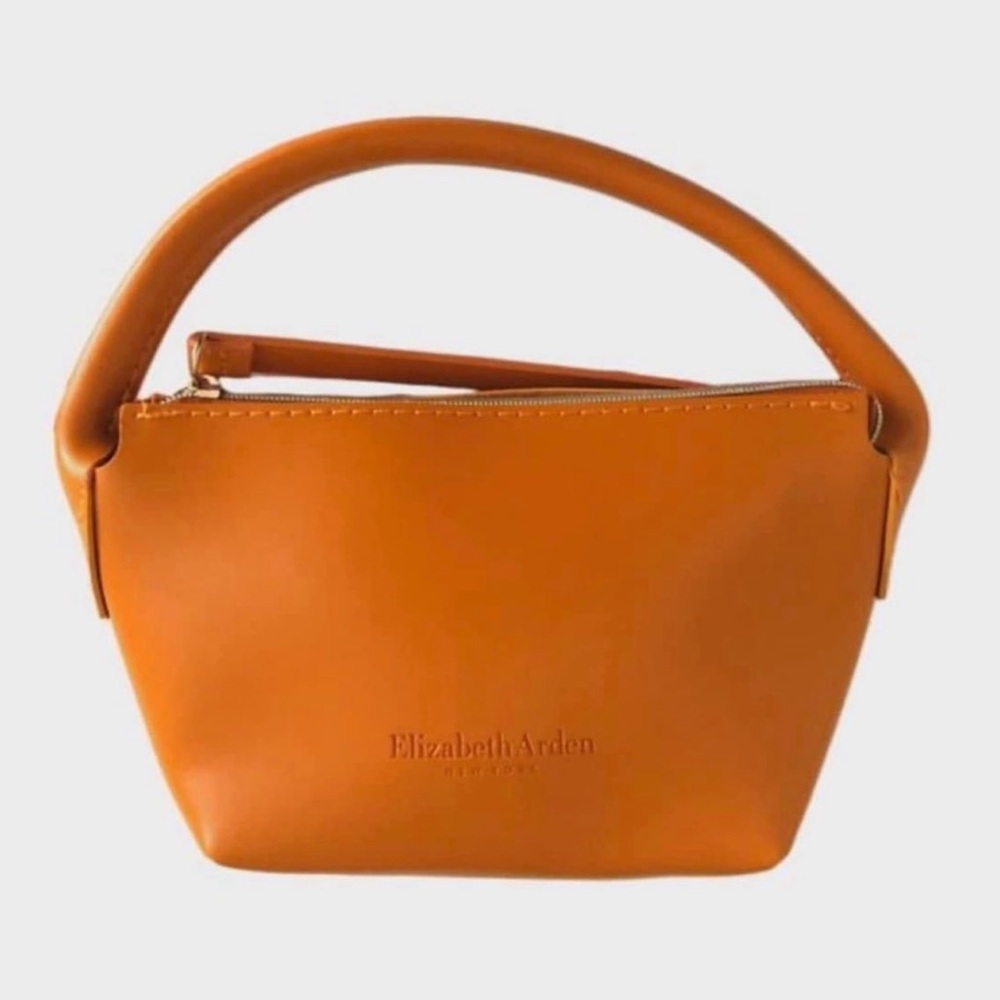 Elizabeth Arden Small Mustard Zip Purse Handbag
